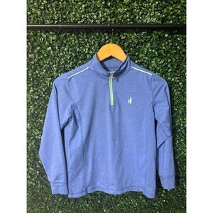 Johnnie-O Quarter Zip Pullover Boys Size 10 Blue Preppy Performance